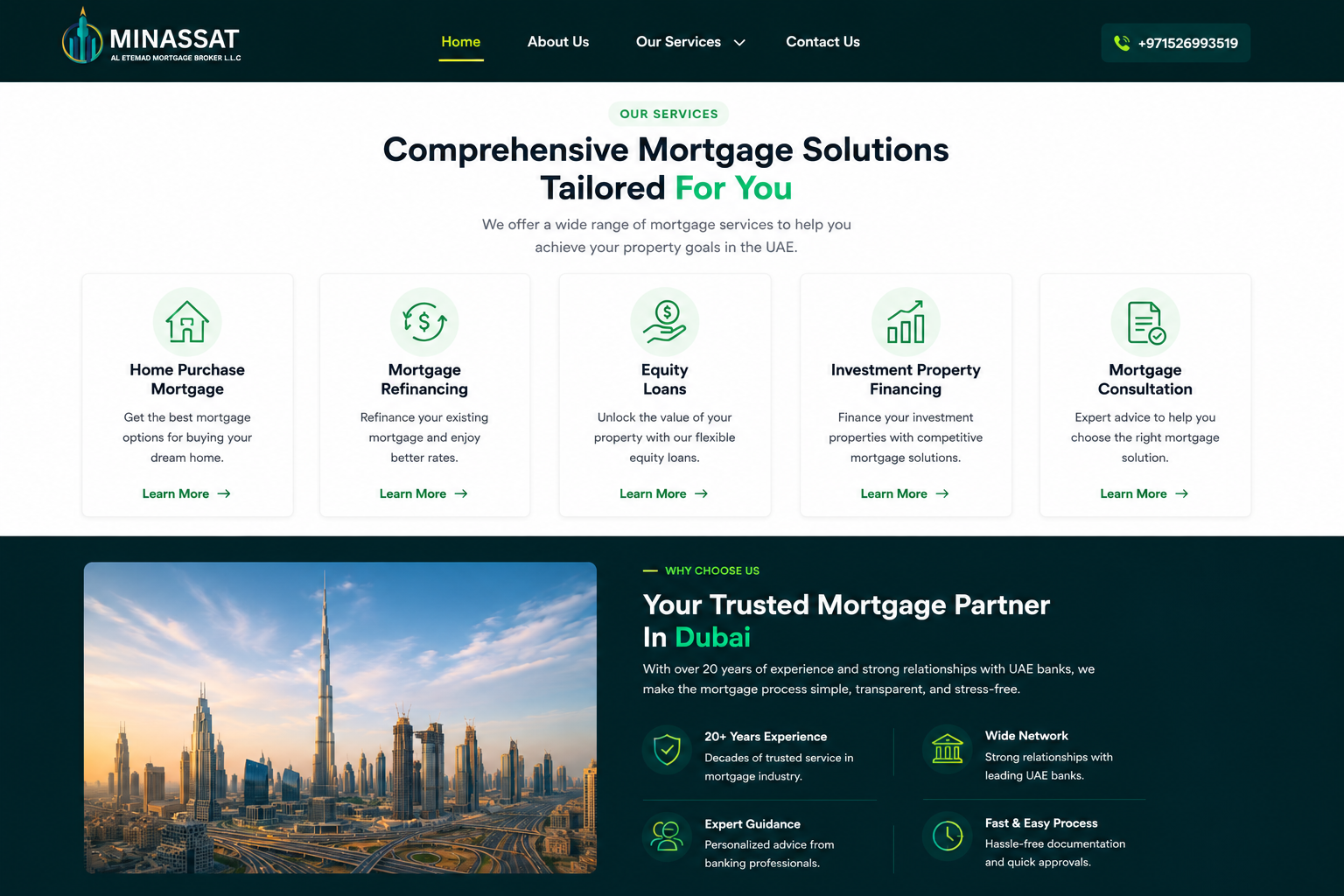 Minassat Al Etemad website homepage