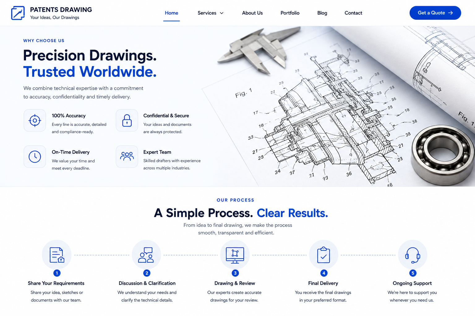 Patents Drawing service page
