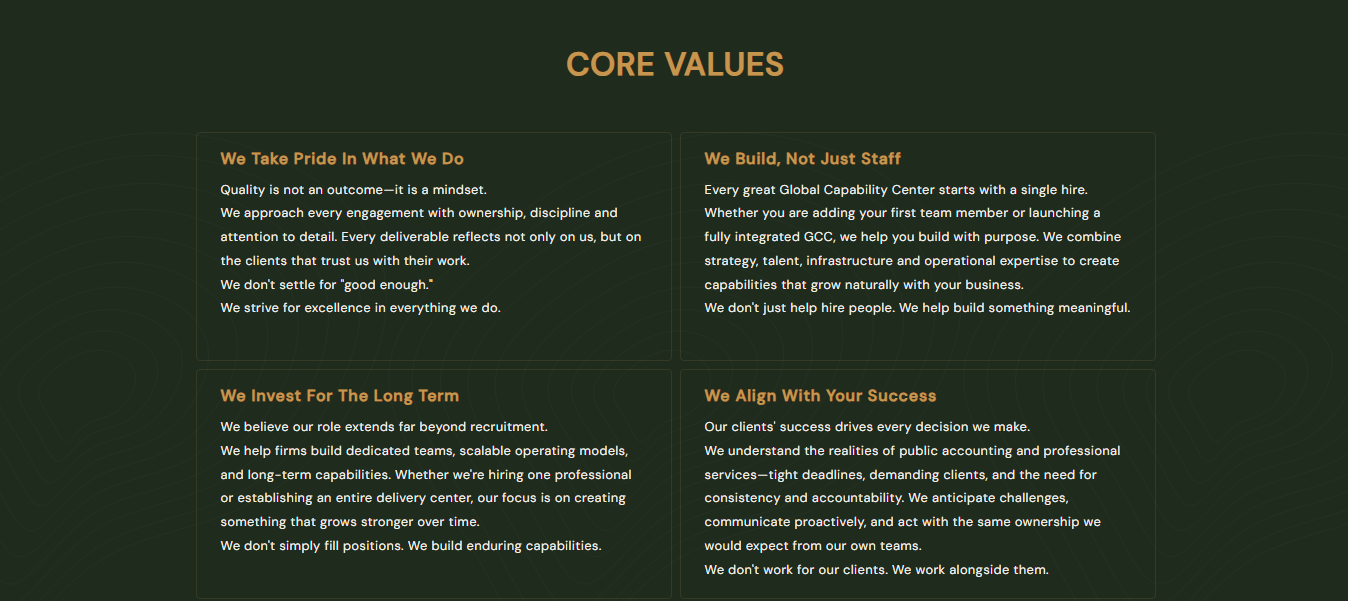 PKS website interior page